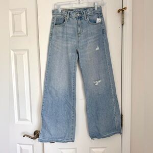 old navy girls high waisted wide leg jeans